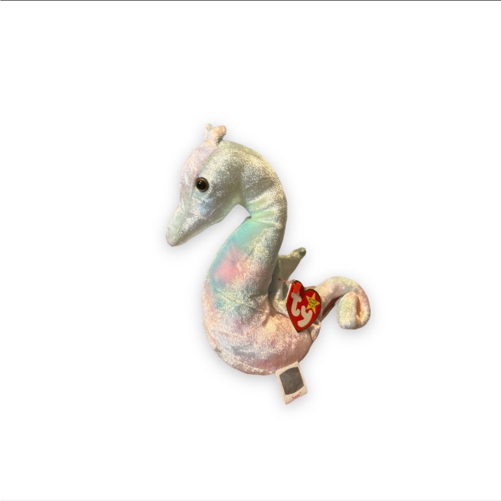 Vintage 1999 Ty Beanie Babies Neon The Seahorse